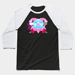 DiceHeart - Ace Banner, Light Blue Dice Baseball T-Shirt